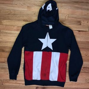Marcel Captain America zip up hoodie w/face mask S